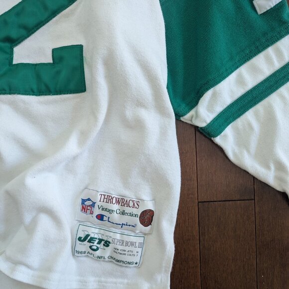 NEW YORK JETS JOE NAMATH VINTAGE CHAMPION SWEATER JERSEY - Picture 3 of 4